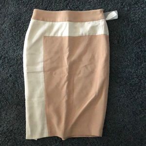XS brand new color block (nude/blush) pencil skirt